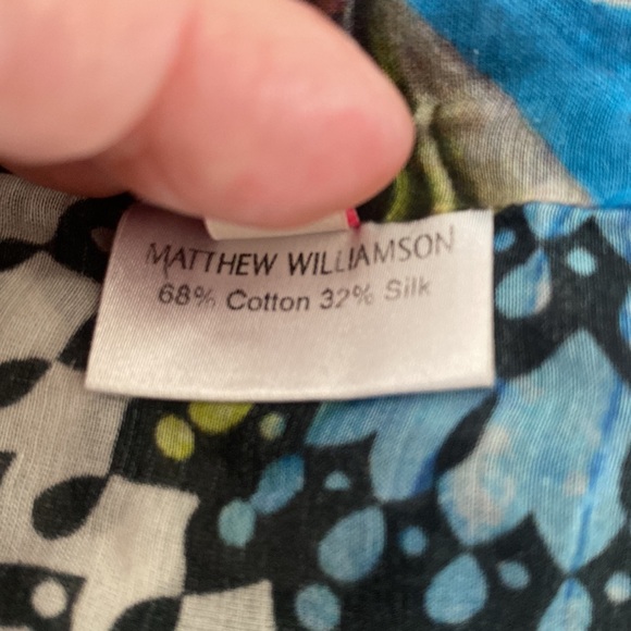 Matthew Williamson silk blend beach cover up, very colorful, multi, size 12 - Picture 14 of 15